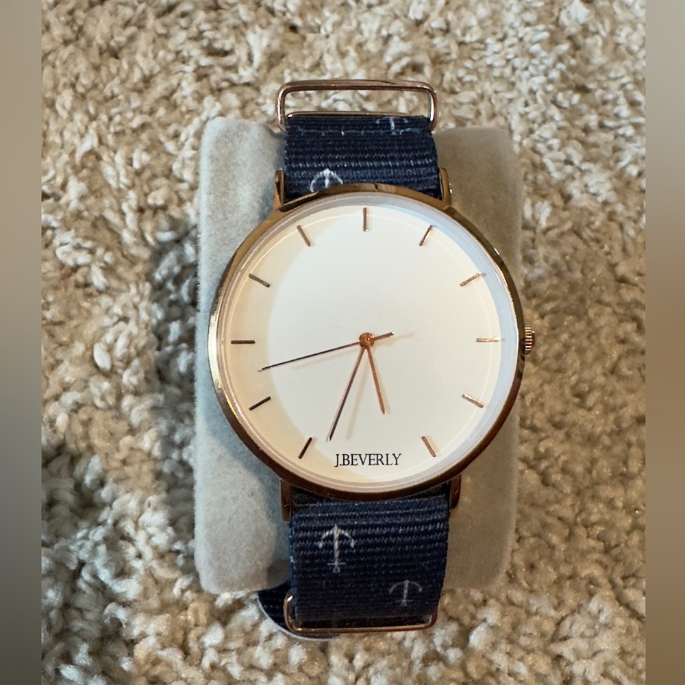 J Beverly Men's Watch with Blue Strap